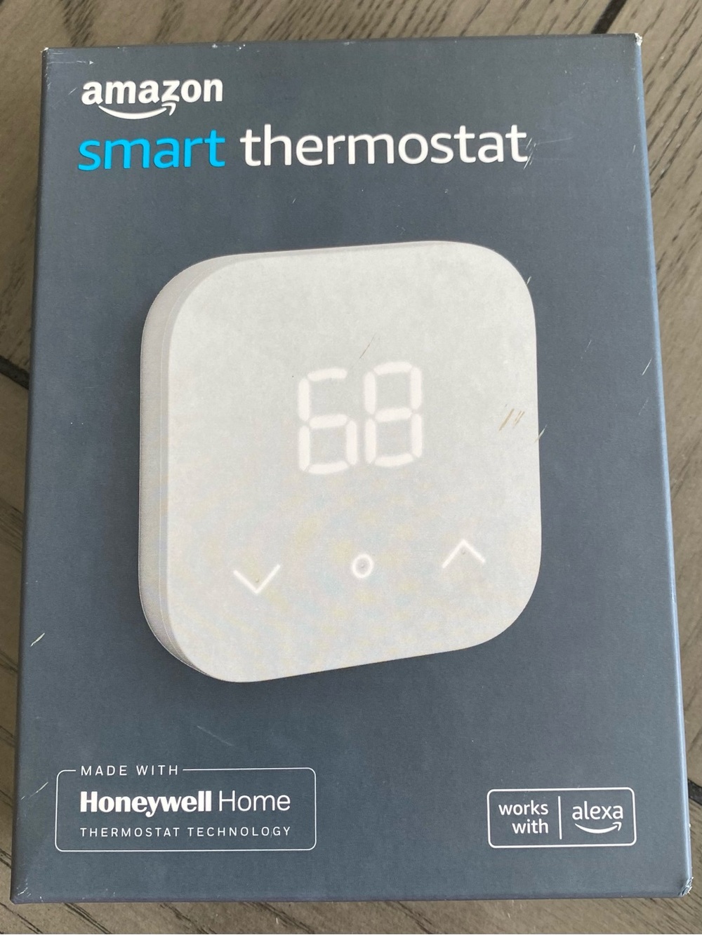 Amazon Smart Thermostat in White with Blue Insert